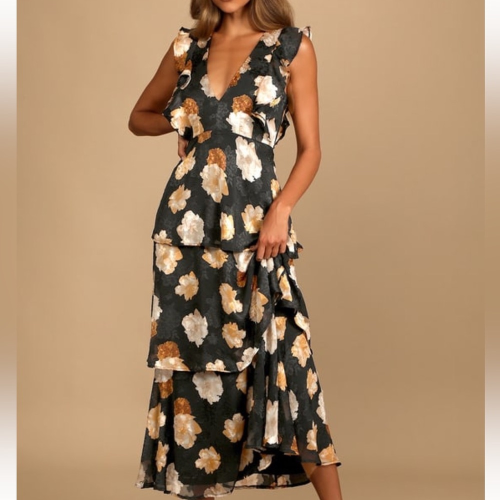 Lulus Black Midi Dress
